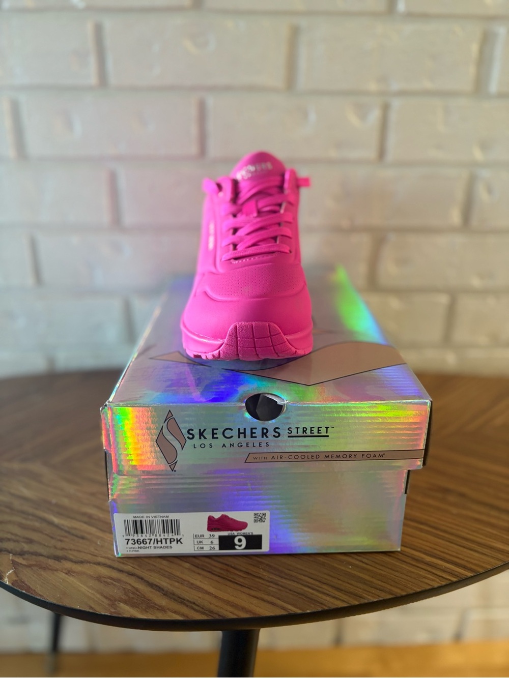 Skechers Street Uno Night Shades Hot Pink Sneakers NIB Women’s 9 - Picture 4 of 7